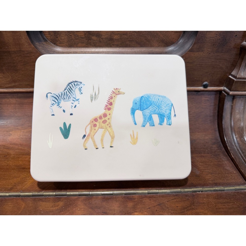 Austin Baby Collection Silicone Bento Box Safari Animals Ivory 5 Compartment